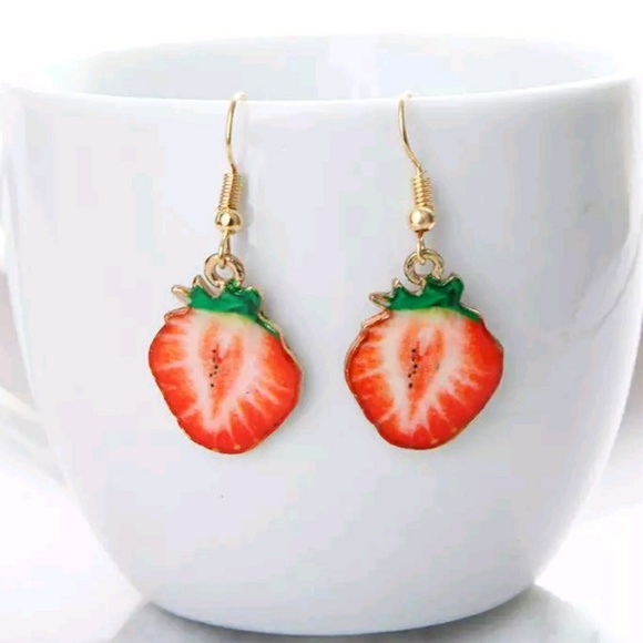 Jewelry - Strawberry dangle earrings new